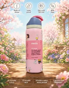 Owala FreeSip 32oz Insulated Stainless Steel Water Bottle, Leakproof BPA-Free Built-in Straw Cup for Gym Travel Daily Hydration
