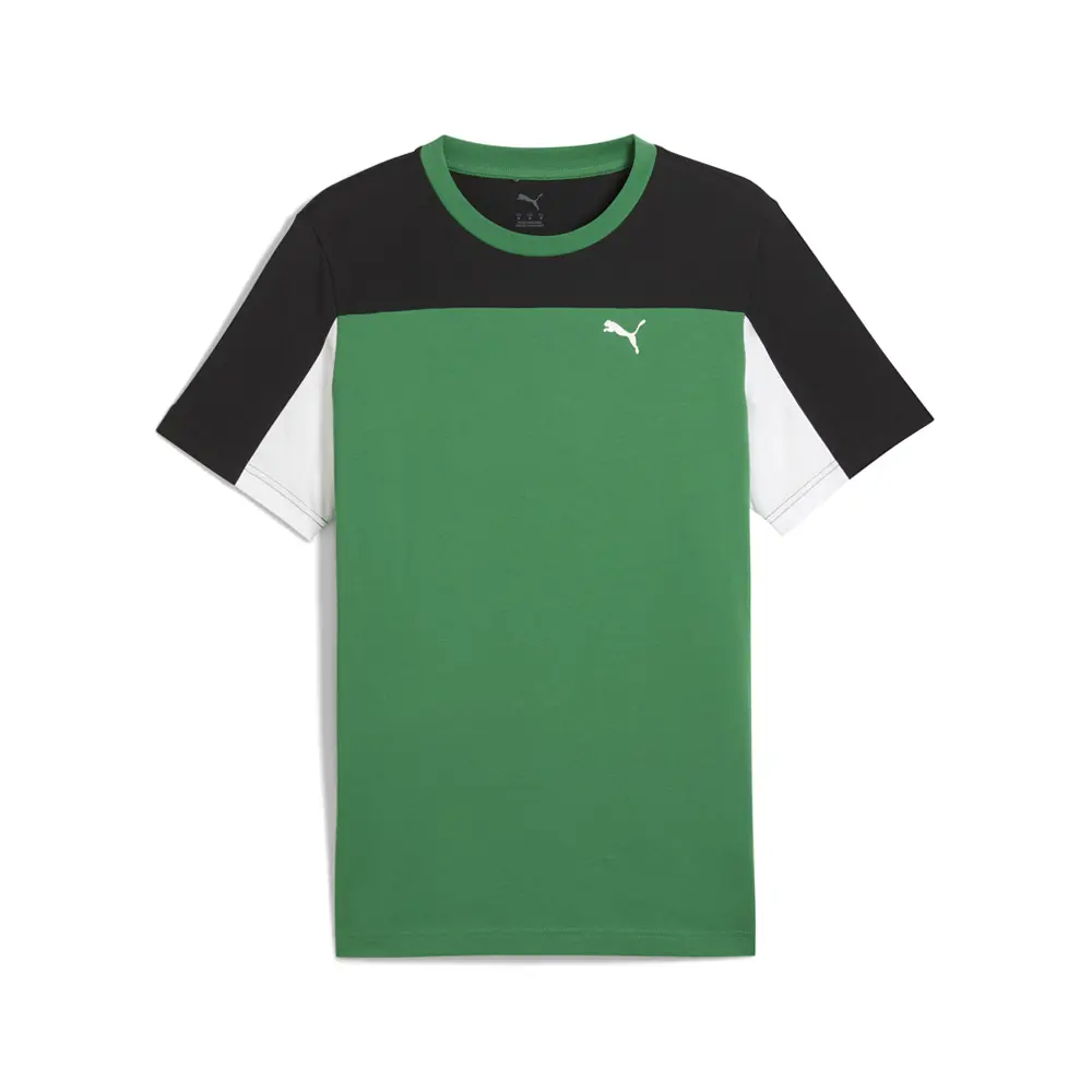 PUMA Mens Essentials Block Tee Casual Tops Casual - Green