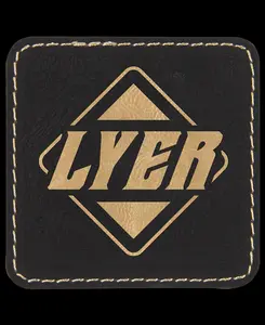 Custom Engraved Square Leather Patches