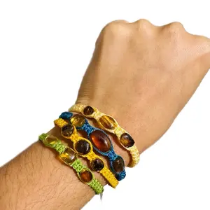 Amber Bracelets Natural Crystal Daily Pain Relief Stress Anxiety Sleep Quality Emotional Balance Energetic Protection US Anklets