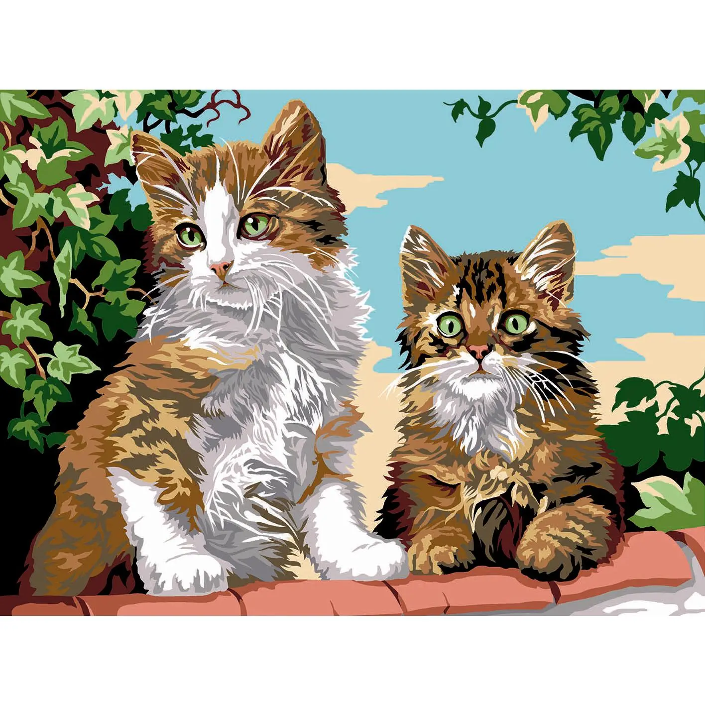 Kittens Make the Wall Printed Tapestry Canvas for Half Stitch by Seg De Paris SE926.199