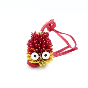 Pre-owned Loewe Calfskin Bag Accessories Pine Red Charm T10384493