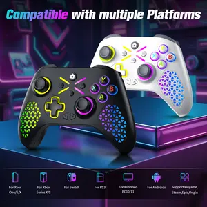 Xbox One Wireless WIFI Controller RH-1025 for Xbox One/Series X|S Windows 10/11 with 2.4GHZ Game Joystick Hybrid D-Pad RGB Lighting Turbo Function 3.5mm Audio