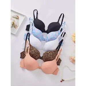 Women's Push Up Spaghetti Strap Bra, Elegant Style Comfy Breathable Basic Fit Adjustable Strap Bra, Lingerie for All Seasons, Unlined Casual Bras for Women, Cute Lingerie for Women, Summer Bra, Womenswear, Wireless Bra