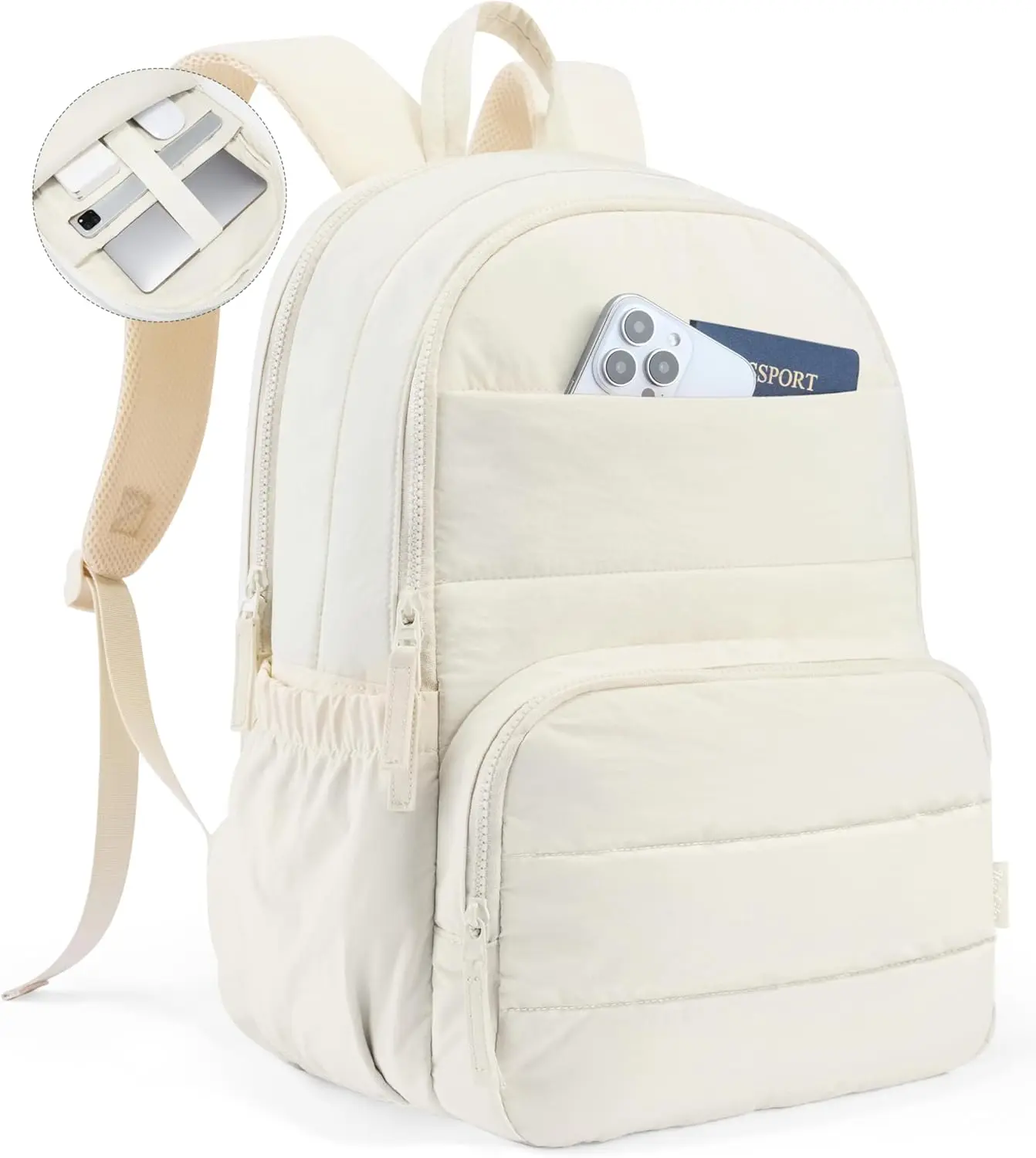 Travel Backpack for Women, 15.6 Inch Laptop Backpack, Quilted College Bookbag, Cute Work Backpacks, Water Resistant(Gift)
