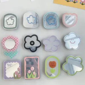 Creative Flower Mirror Airbag Phone Holder - Adhesive Extendable Stand - Desktop Support Stand - Suitable as a practical gift for Valentine's Day, Thanksgiving, Halloween, and Christmas - Cellphone