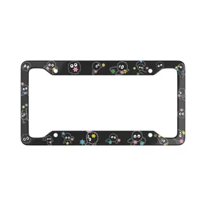 Soot Sprite License Plate Frame Spirited Away Kamaji Studio Ghibli Fanart Anime Black License Plate Frame White License Plate Frame Totoro