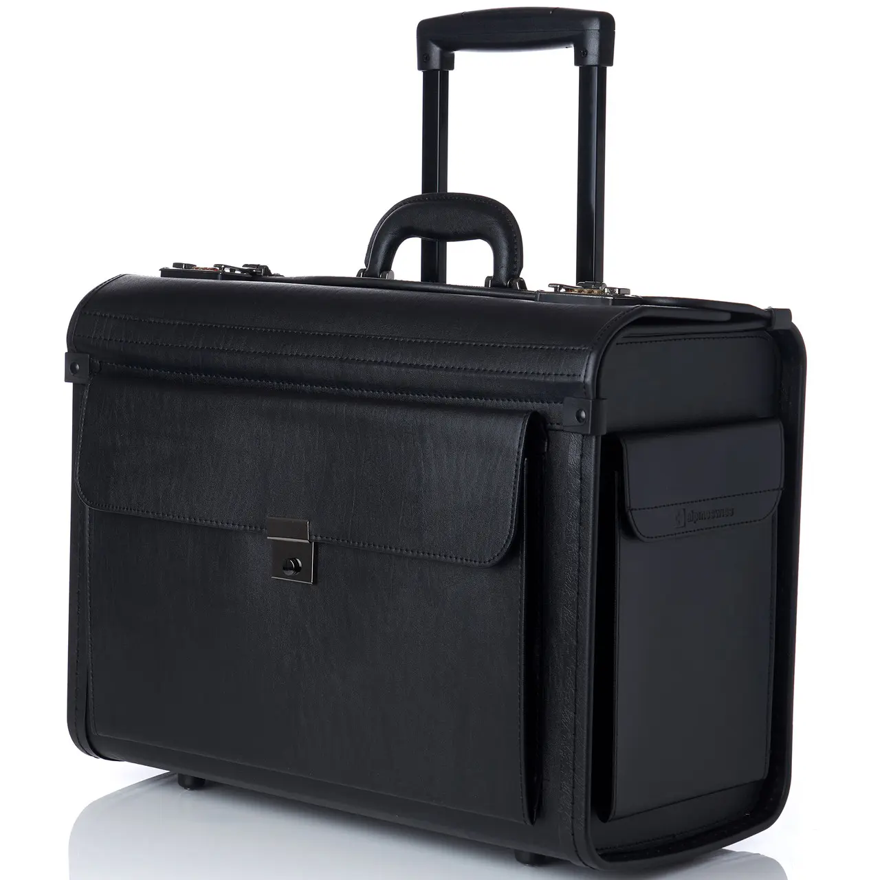Alpine Swiss 17" Laptop Rolling Briefcase Wheels Attache Lawyers Case Alpine Swiss 17" Laptop Rolling Briefcase Wheels Attache Lawyers Case