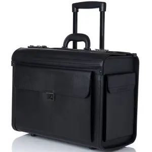 Alpine Swiss 17" Laptop Rolling Briefcase Wheels Attache Lawyers Case