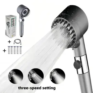 High Pressure Shower Heads, Ion Drops Shower Head, 4 Spray Modes Turbo with Built-in Filter ON\/OFF Switch Handheld Turbo Showerhead #SummerVibes bean blaster water softener filter bead pet bathing brush