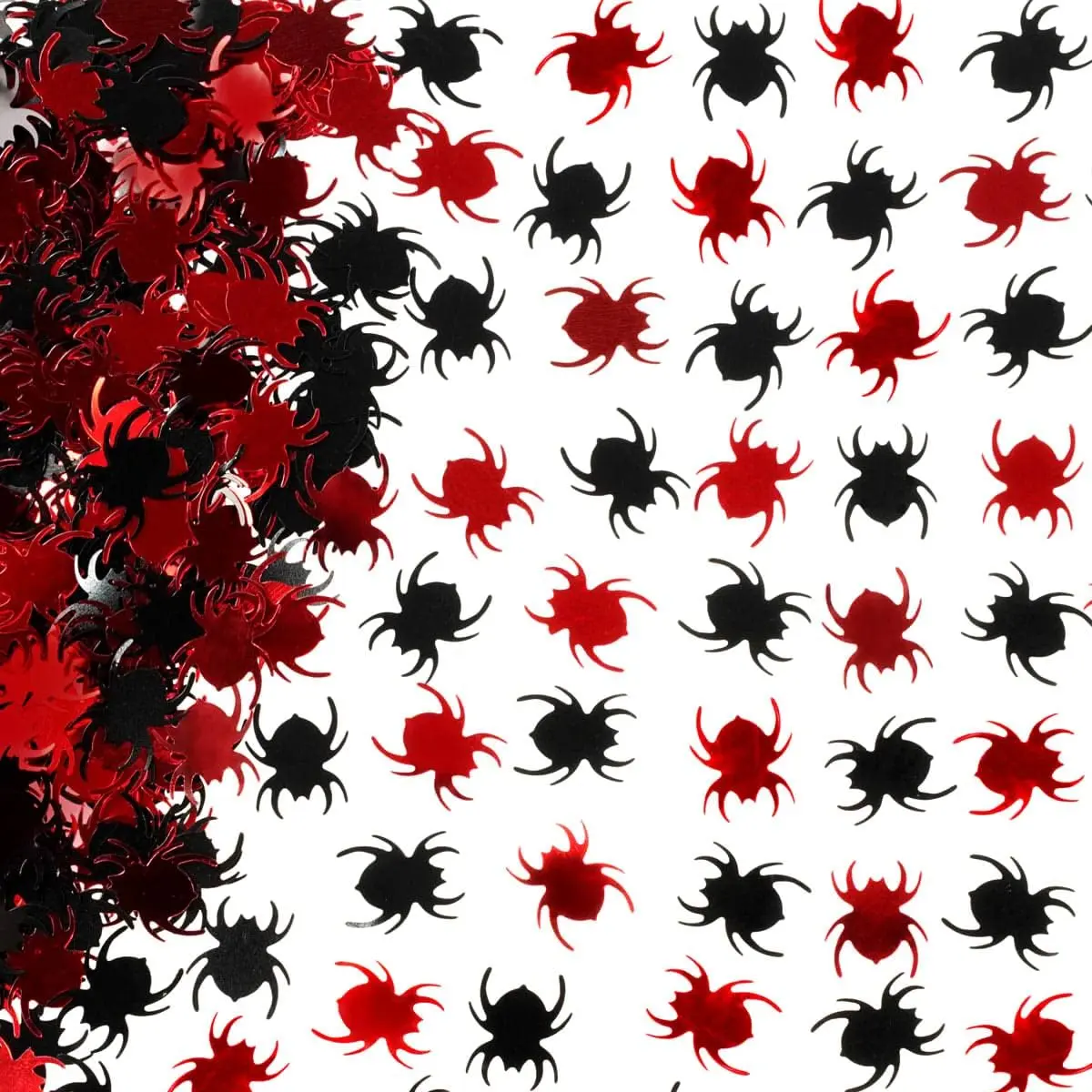 60g PVC Shiny Halloween Foil Metallic Glitter Confetti - Mini Plastic Spider Sequins Table Decor, Vampire-Themed Home Decor & Festive Party Supplies for Gift, Happy Birthday, Trick-or-Treat
