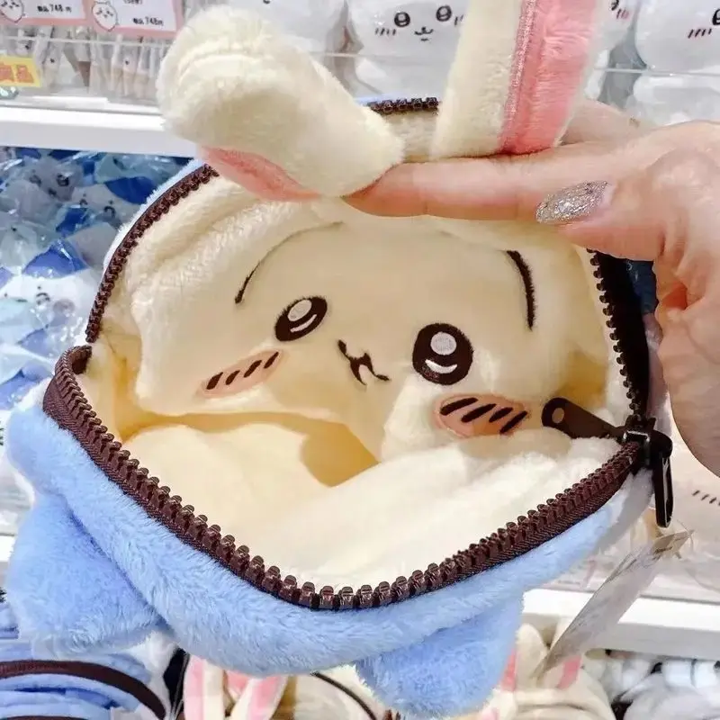 Kawaii Chiikawa Reversible Double Side Pouch Hachiware Usagi Pencil Case Cosmetic Bag Coin Purse Portable Storage Organizer Gift
