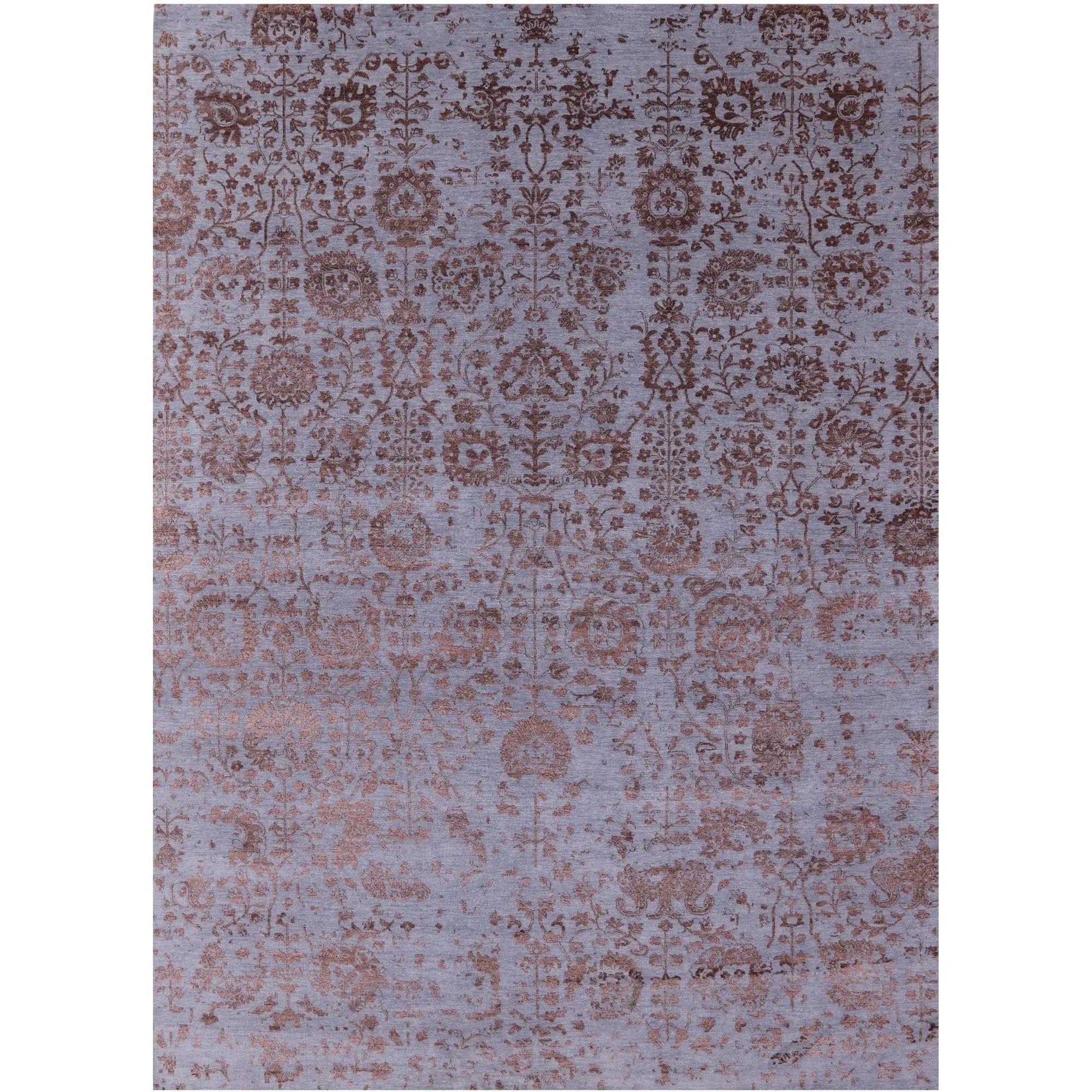 Persian Tabriz Hand Knotted Wool & Silk Rug - 9' 10" X 13' 9"