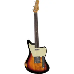 KGD Relic Telemaster Electric Guitar - 6-String, Roasted Maple Neck, Rosewood Fingerboard, Bone Nut, Professional/Full Size for Adults