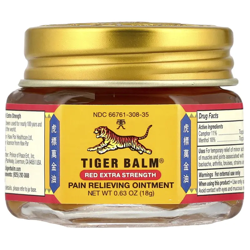 Tiger Balm Pain Relieving Ointment, 0.63 oz (18 g) | HSA/FSA Eligible