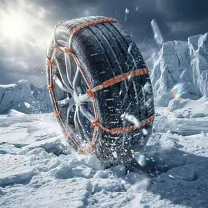 Reusable Anti-Snow Chains - [New Model] 20PCS Portable Snow Tire Chains, Suitable for Pickups and SUVs - Emergency Snow Plastic Anti-Skid Straps - Special Snow and Mud Chains for Winter Driving and Muddy Roads