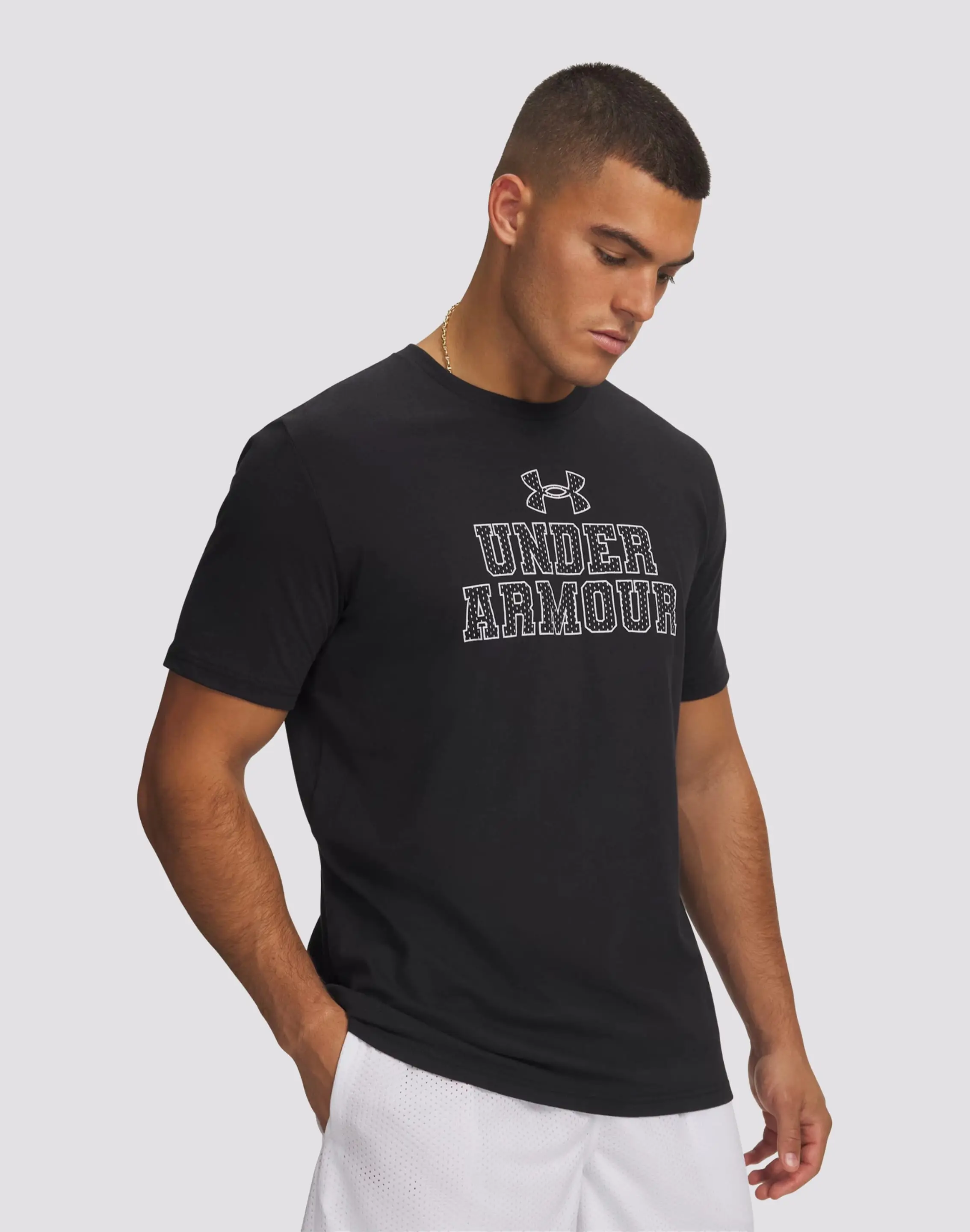 Mens Under Armour Mesh Wordmark Tee