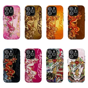 Vintage Dragon Skull Leopard Tattoo iPhone Case Aesthetic Y2k Trendy Tiger Hardy Collage Phone Casefor iPhone 16/15/14/13/12/11/17 ProMax Plus for Samsung phones, suitable for both men and women, Perfect Gift for Women Men.A gift for the fans