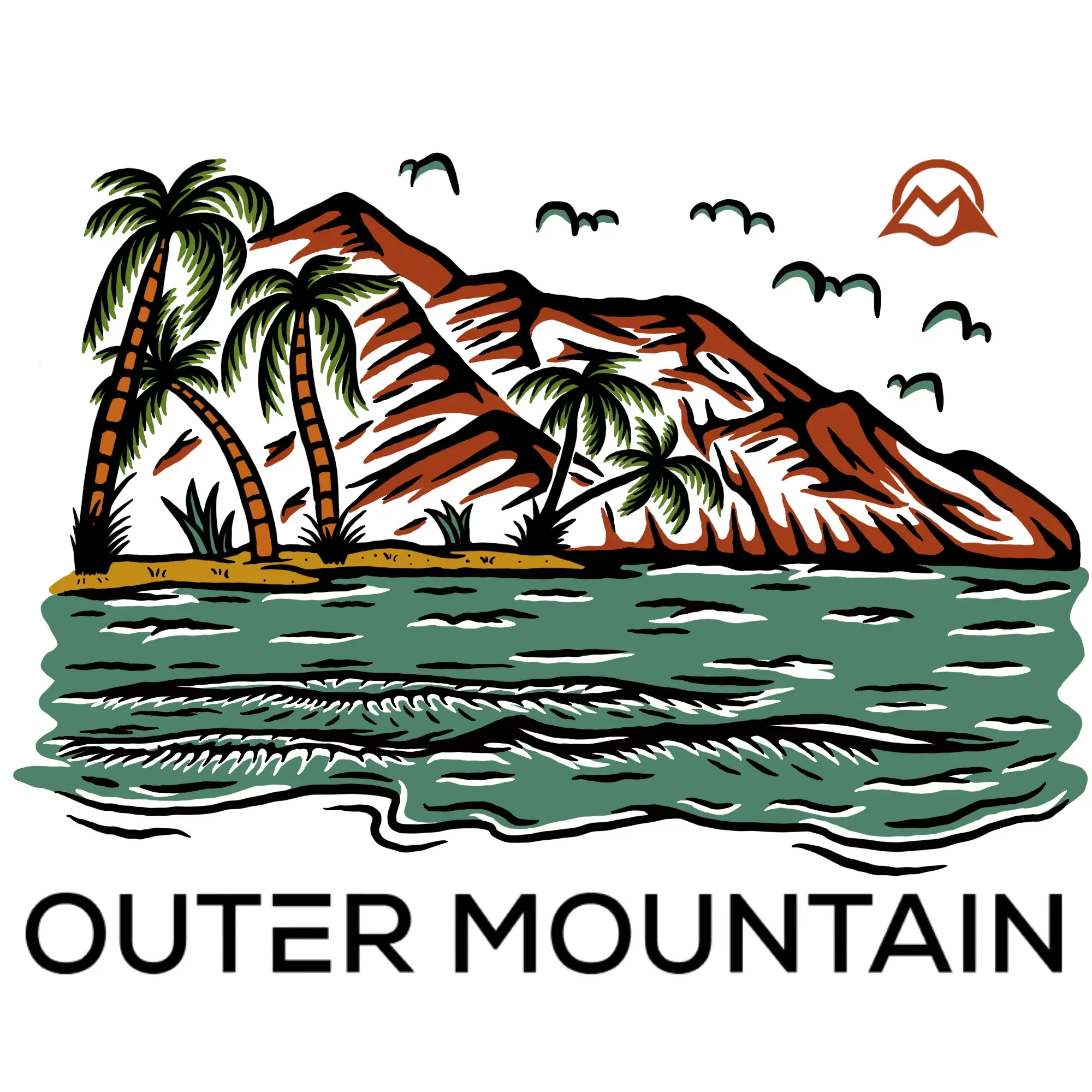 Outer Mountain - Surf Stickers - Surfing Vinyl Waterproof Decal- 2 Stickers - Summer, Ocean, Beach Sticker Decor Decorative