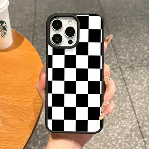 Premium Magnetic Case for iPhone11/12/13/14/15/16/17/promax Checkerboard Pattern MagSafe Ready,Anti-Fall,Ultra-Thin Design|Perfect for Everyday Use