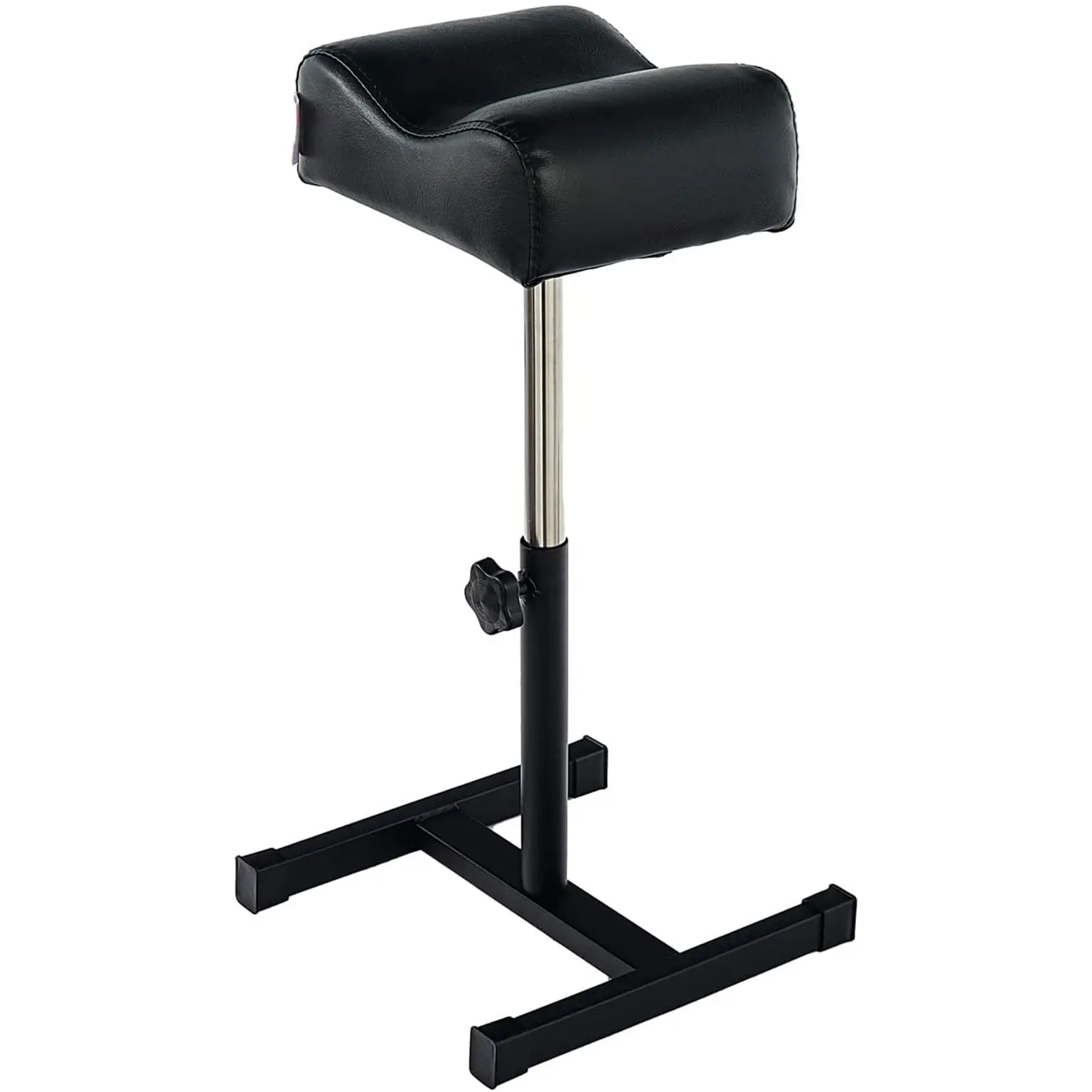 Pedicure Manicure Footrest, Foot Massage Manicure Nail Beauty Stool Stand, Adjustable Height Footstool for Home Beauty Salon Spa Tattoo (Black)