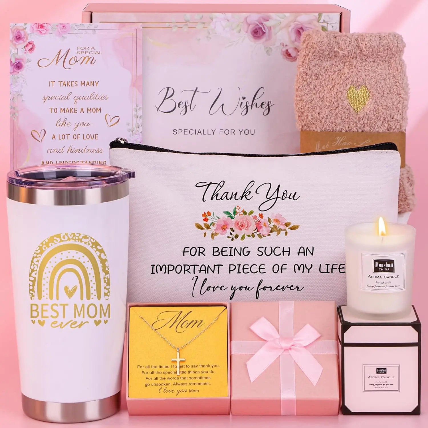 Mothers Day Gifts for Mom from Daughter Son -  Mom Birthday Gifts Ideas for Mother in Law, Mama, Stepmom,  Mom Ever  Basket, Personalized Mothers Day  Box w/Tumbler