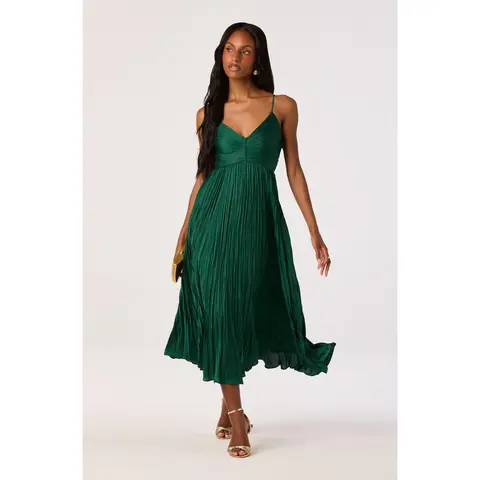 Maeve Pleated Midi Dress