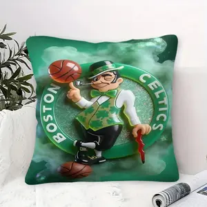 Sports Fan Team-Themed Pillowcase Set, Includes Pillow Insert, High-Definition 3D Digital Print, Ultra-Cushion Fabric Gift for Basketball Lovers