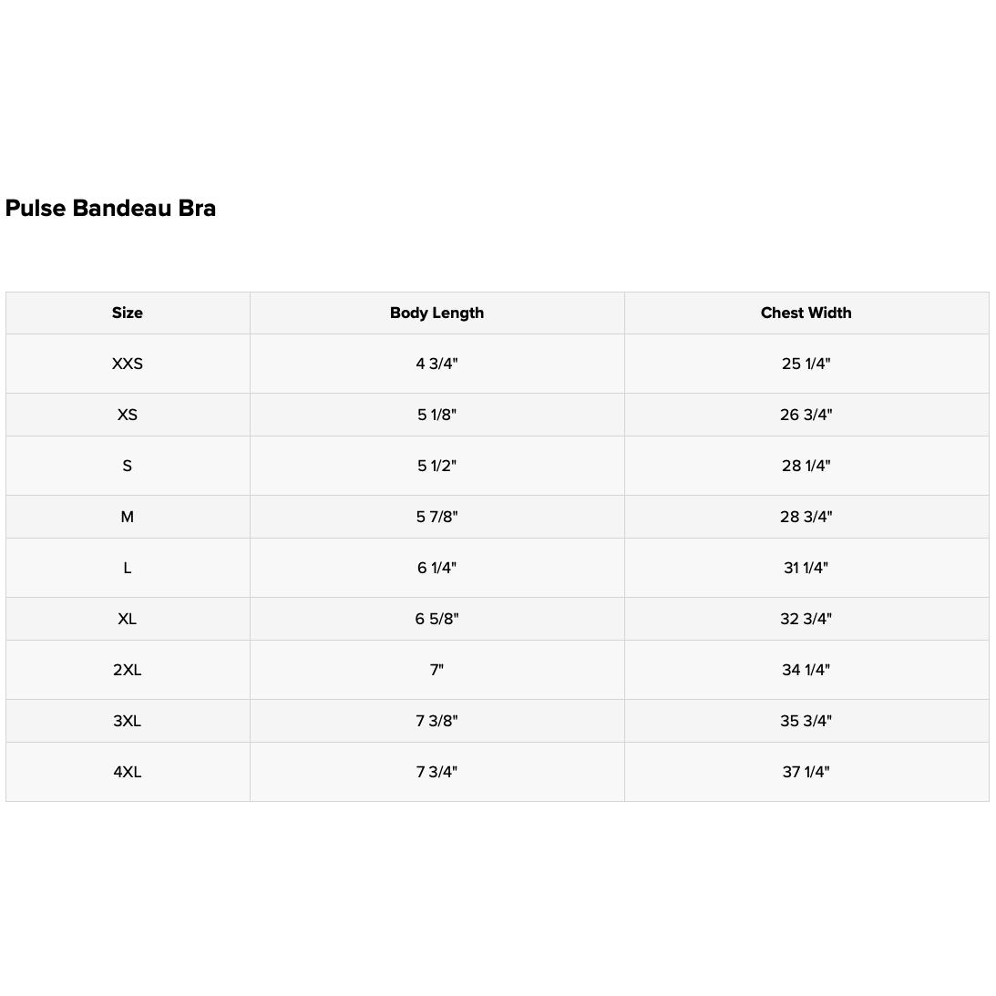 Vitality Pulse® Bandeau Bra