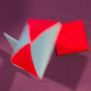 Squid Game DDAKJI Game - Assorted Shapes in Blue & Red - Ideal for Card Game Play (2 Squares)
