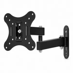 Adjustable Wall Mount Bracket for 14-27 Inch Tvs and Monitors, Full Motion Swing Arm, Space-Saving Design, Ideal for Bedroom and Home Office