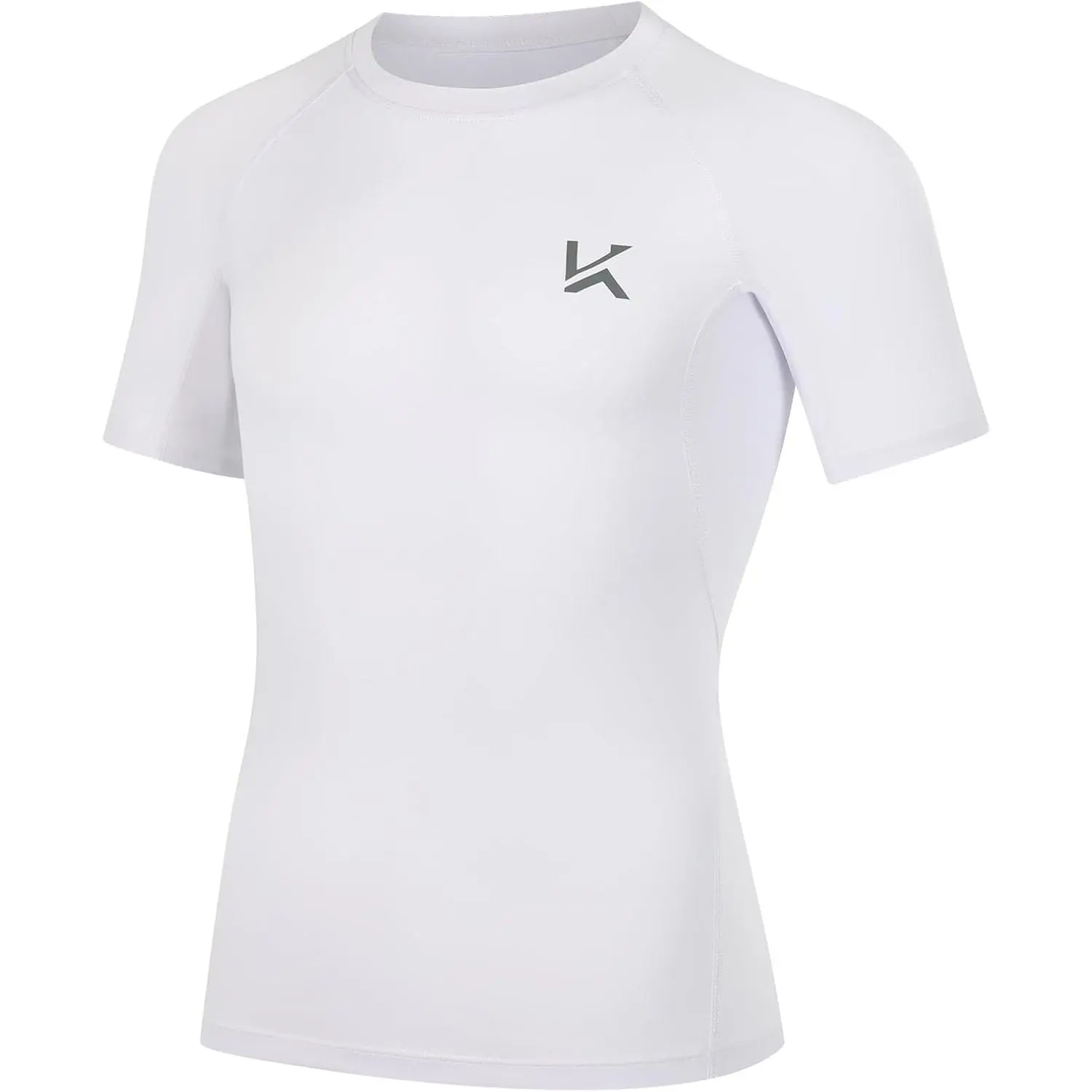 Boys' Compression Athletic Top, Lightweight Short-Sleeve Quick-Dry Sporty Style Base Layer for Football & Basketball
