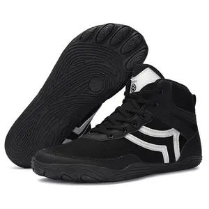 Men's Wide Nylon Training Shoes - 0 Drop Sole, All Seasons, Suitable for Wrestling & Boxing