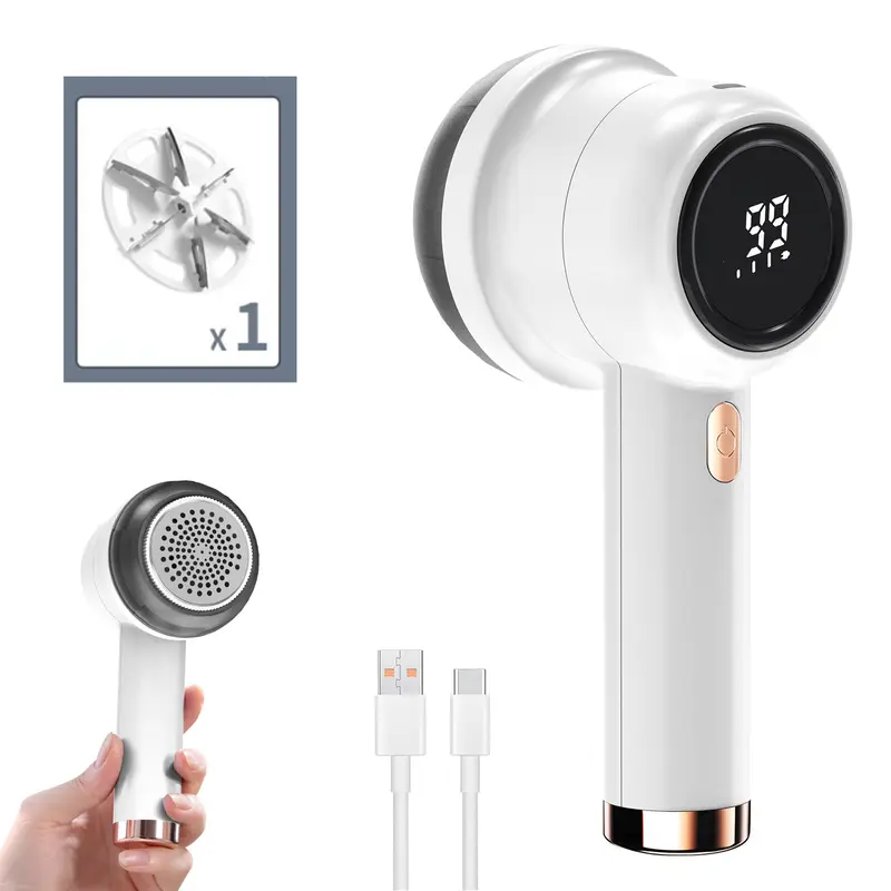 Fabric Shaver with 3-Speed, Lint Remover for Pilling Fuzz Ball for Furniture, Couch, Coat -LED Display & USB Rechargeable, Cleaning, Rechargeable Fabric Shaver Electric Lint Remover, Ideal Gift