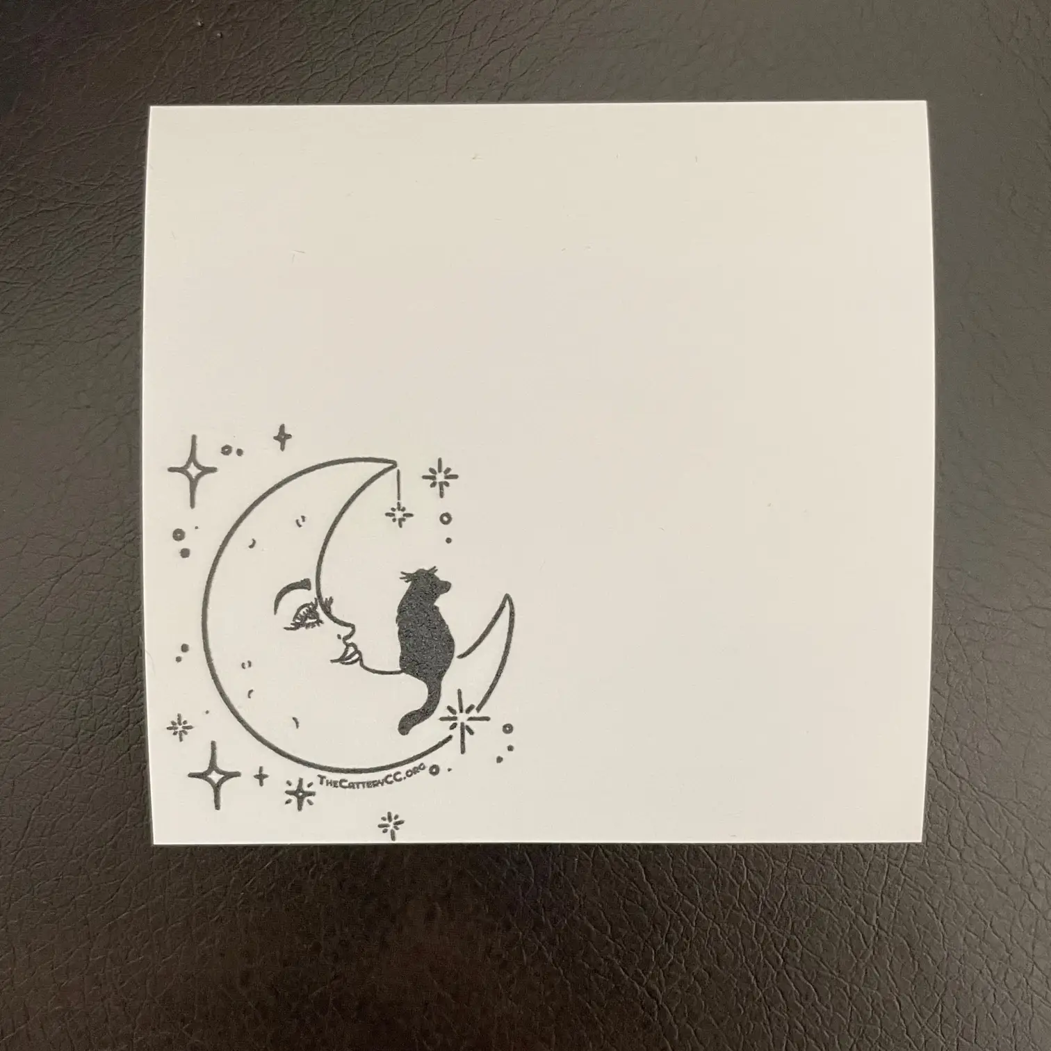 Moon Cat Sticky Note Pad