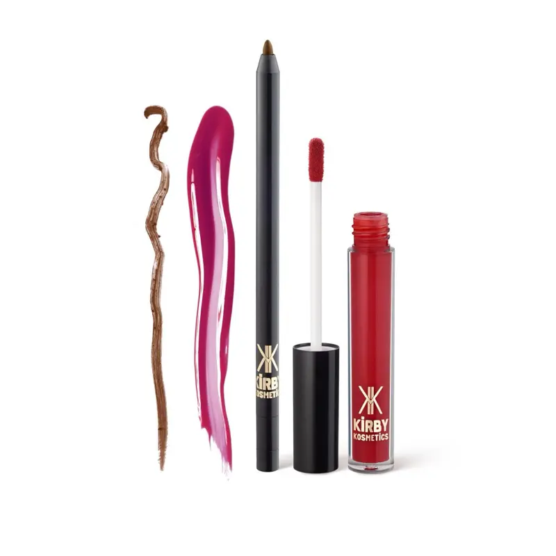 Kirby Kosmetics Juicy Lip Kit Duo - Moisturizing Lip Kit with Hydrating Formula for Hydration