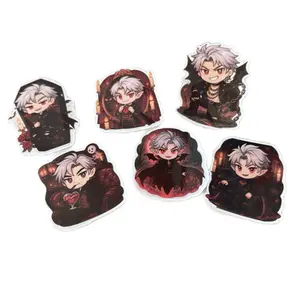 Vampire Chibi Stickers - Cute and Unique Design Featuring Charismatic Vampire Characters Perfect for Collection or Use
