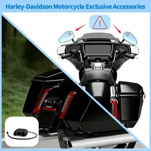 77GHz BSD Radar Safety Kit for Harley Street Glide, Blind Spot Monitor and Lane Change Alarm, IP67 Waterproof Motorcycle Warning System