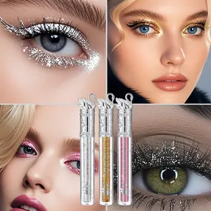 Christmas Glitter Diamond Mascara, Waterproof Smudgeproof Curling Lash Extender, Festival Stage Makeup, Holiday Eye Look, Christmas