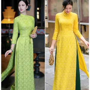 Vietnamese Ao Dai HM1 ( Vietnamese Size)/ Áo Dài Cách Tân Truyền Thống Việt Nam/ Girl Ao Dai / Luna Ao Dai / Áo Dài Tết / Áo Dài Gấm