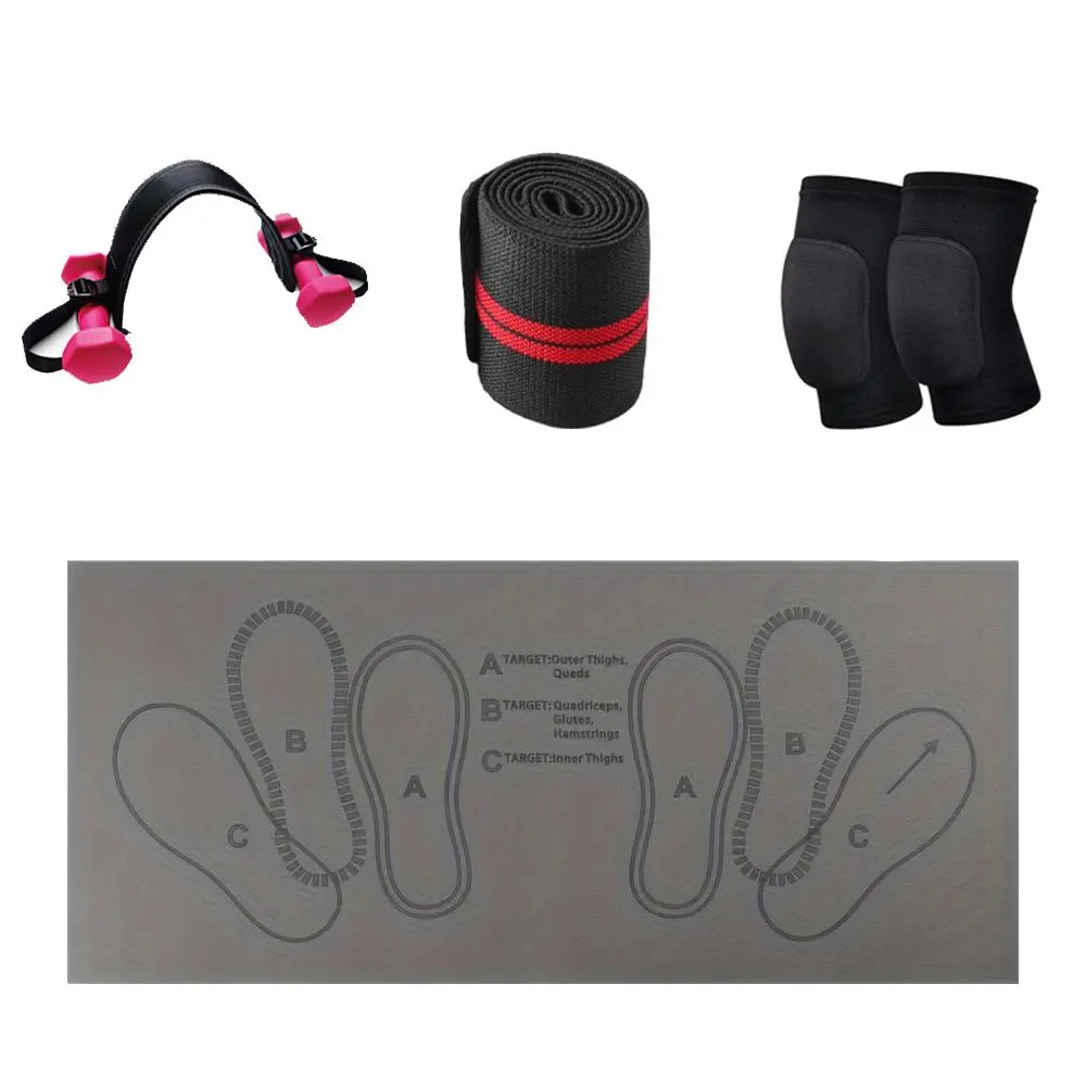 Deep Squat Pad & Dumbbell Hip Thrust Belt & Elbow Brace & Sponge Knee Pad, 4 Counts/set Sports Protective Gear for Dumbbell Weightlifting, Dance, Basketball, Hip Fitness