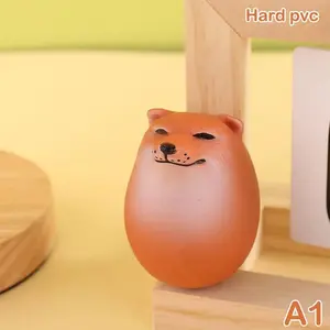 High-quality PVC material realistic one-piece Shiba Inu egg-shaped ornament, unique round egg-shaped stylish desktop decoration, cute home and office decoration, perfect Christmas surprise gift