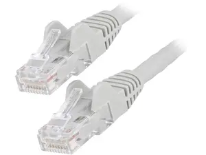 50ft (15m) LSZH CAT6 Ethernet Cable, 10 Gigabit Snagless RJ45 100W PoE Patch Cord, CAT 6 10GbE UTP Network Cable w/Strain Relief, Gray/Fluke Tested/ETL/Low Smoke Zero Halogen - Category 6, 24AWG