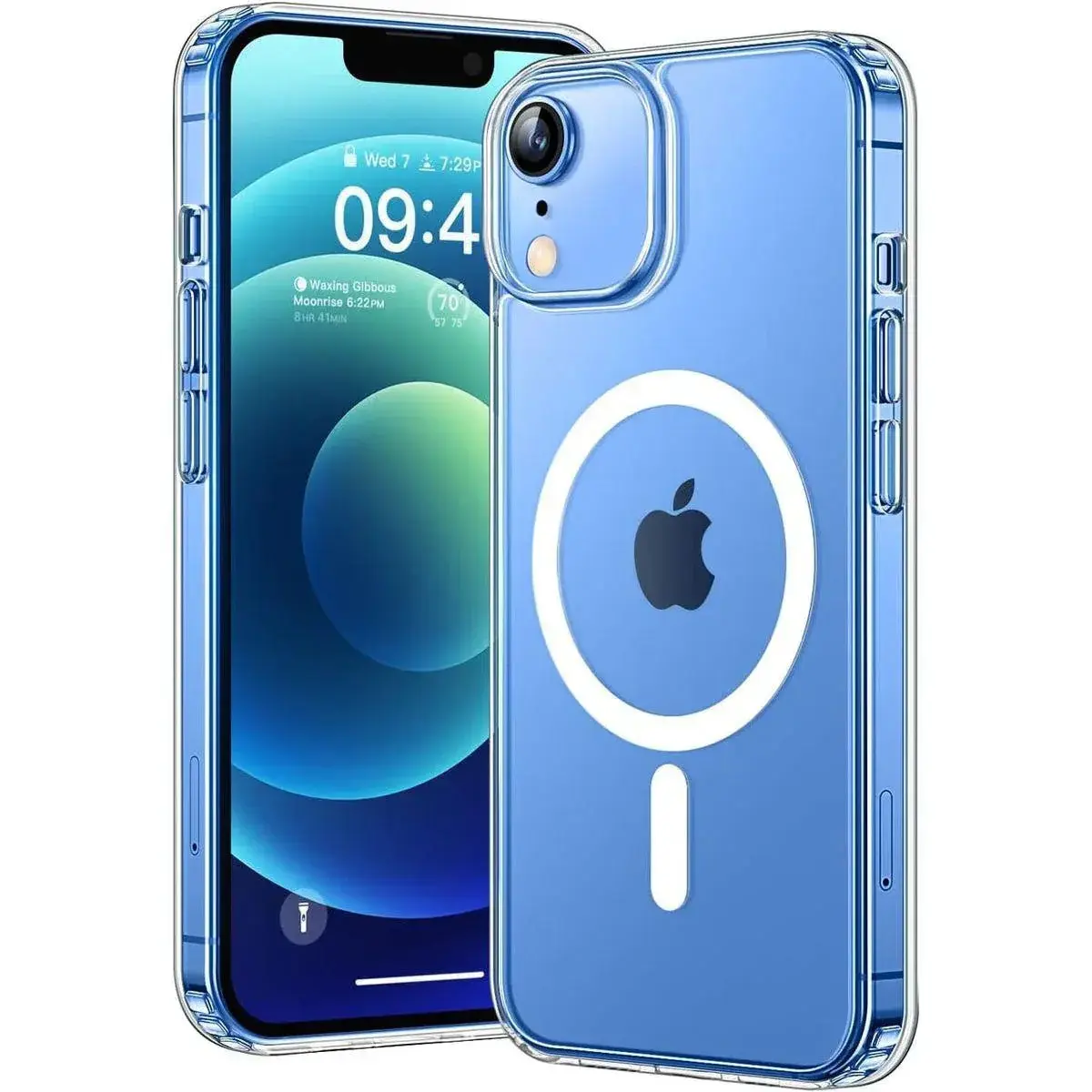 Entronix [Magnetic] Case Compatible with iPhone XR - [Hard Back] Clear Cover
