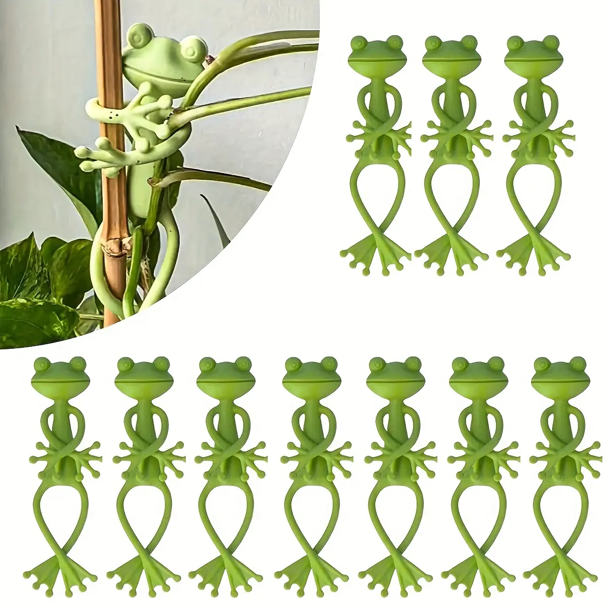 Christmas Frog Plant Stand, Vine Support Stake, Outdoor Garden Decor, Frog Decoration, Outdoor Plant & Cable Holder, Climbing Planting Stand, Plant Stands Outdoor, Garden Supplies