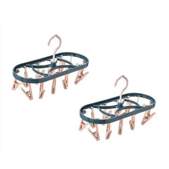 2 blue and pink clips