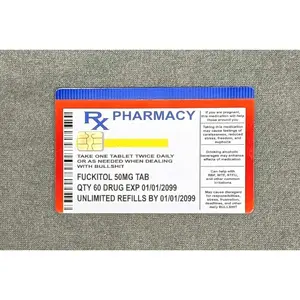 Funny RX Credit/Debit Card Sticker, Skin, Cover waterproof vinyl pvc card scratch durable