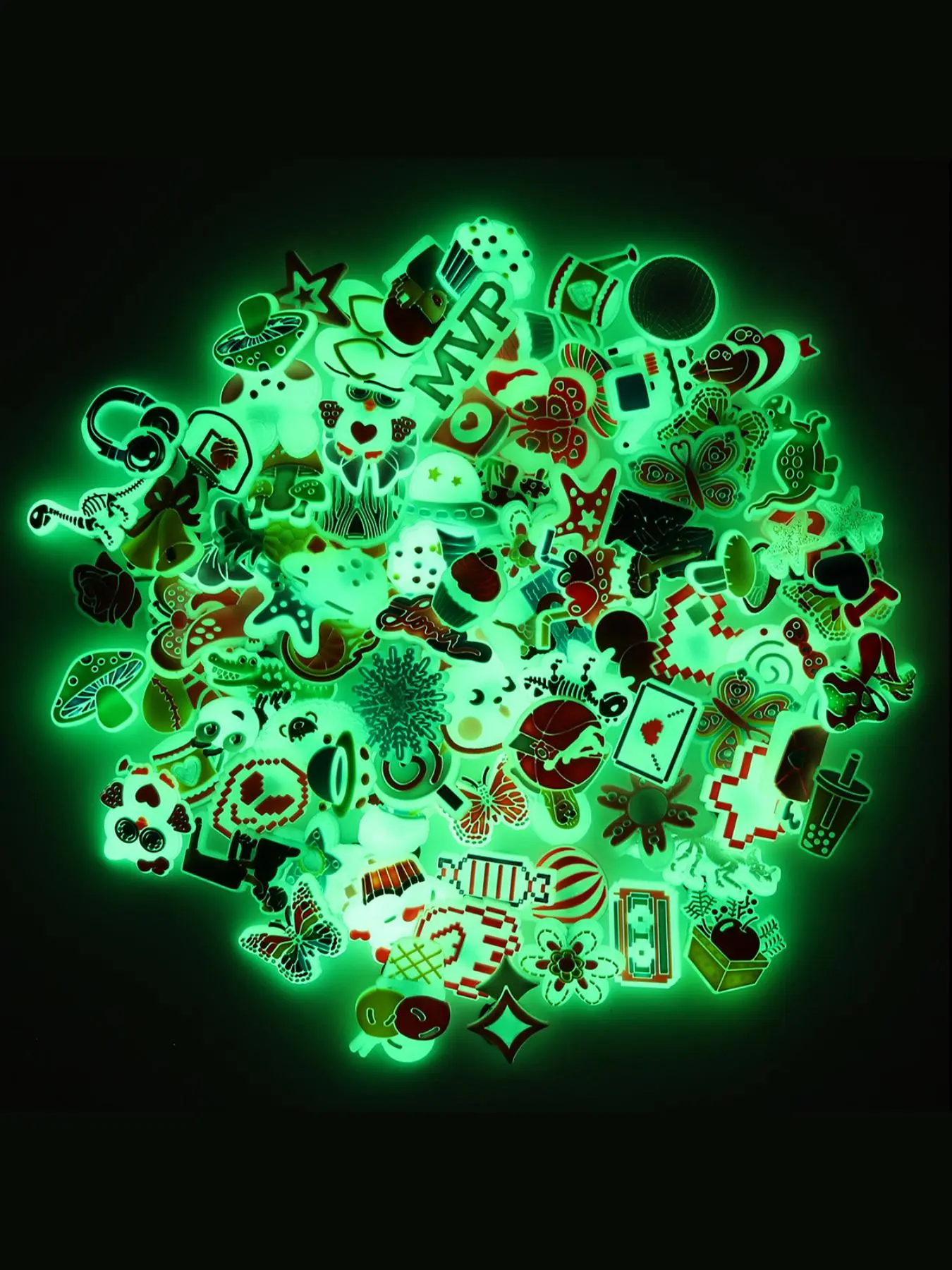 Random Style Luminous Shoe Charm, Cute Cartoon Design Shoe Decoration, Fashionable Shoes Decorations, Suitable for Diy Decoration, Can Be Used To Decorate Shoes, Bags, Bracelets, Shoe Accessories, Shoe Decoration Charms