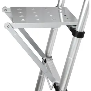 Ladder Platform - 400 lbs Heavy Duty Work Tray & Anti-Slip Standing Step for Extension Ladders, Adjustable Safety Workstation for Painting &  Maintenance ()