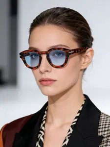 Vintage Tortoiseshell Square Sunglasses Unisex, Light Blue Lenses, Uv400 Protection, Casual Driving Sun Glasses for All Seasons